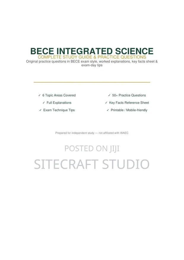 BECE 2026 Study Bundle – 4 Subjects PDF (Instant Delivery) · Photo 3
