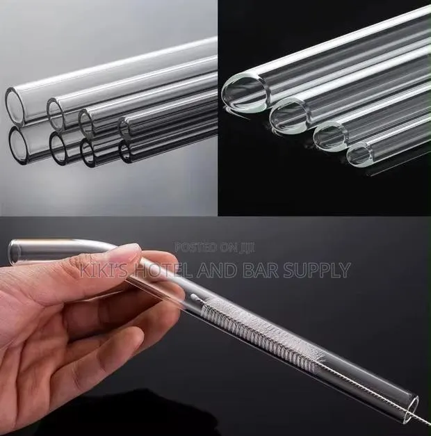 Borosilicate Glass Straws With Cleaning Brush For Smoothie · Photo 1