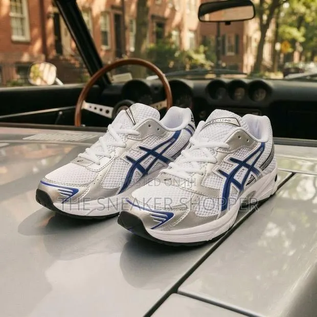 ASICS Gel-1130, White / Tuna Blue · Photo 1