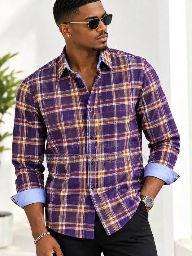Gentlemen Checked Long Sleeves Shirt M-3xl · Photo 1