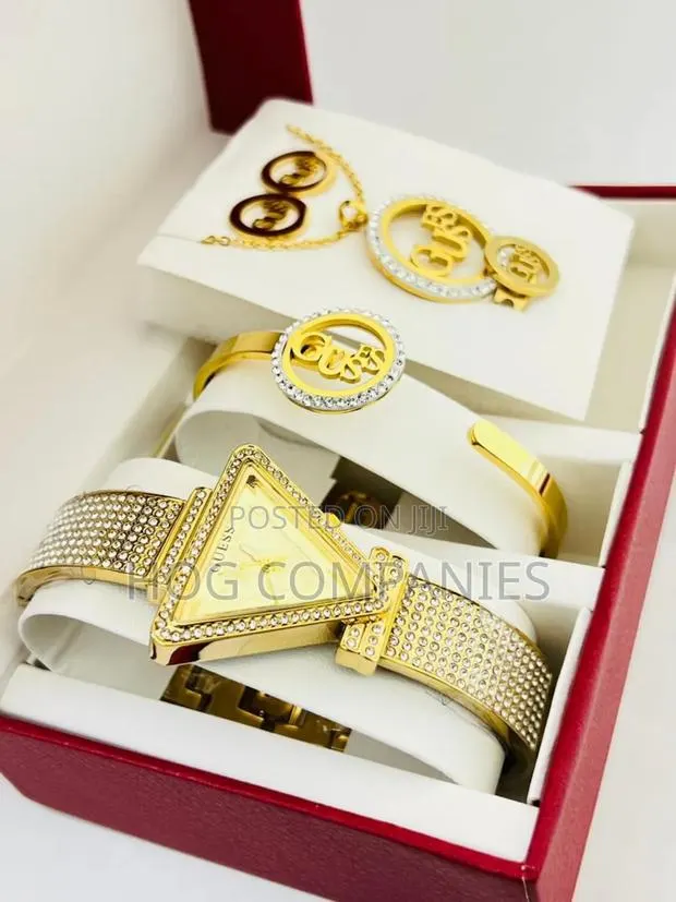 Guess Ladies Watch Necklace Bracelet Earrings Valentine Gift Set · Photo 1