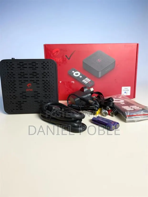 Airtel Android TV Box With Voice Remote – Complete Set · Photo 1