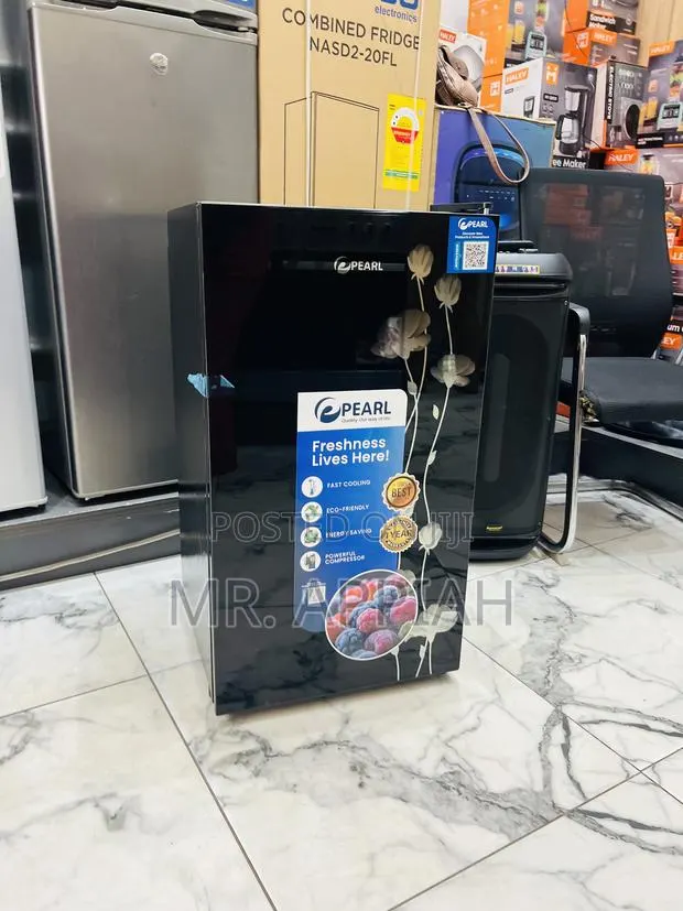 Premium Pearl Pf-109-2b 1 Door Table Top Refrigerator(Black)Mirror. · Photo 1