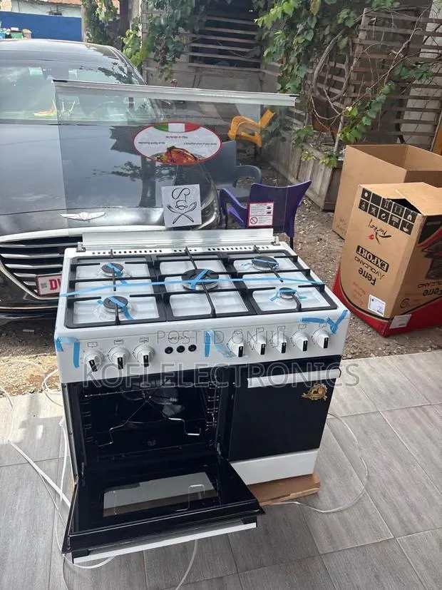 Mediatech 60x90 White Gas Cooker Built for Comfort Control · Photo 1