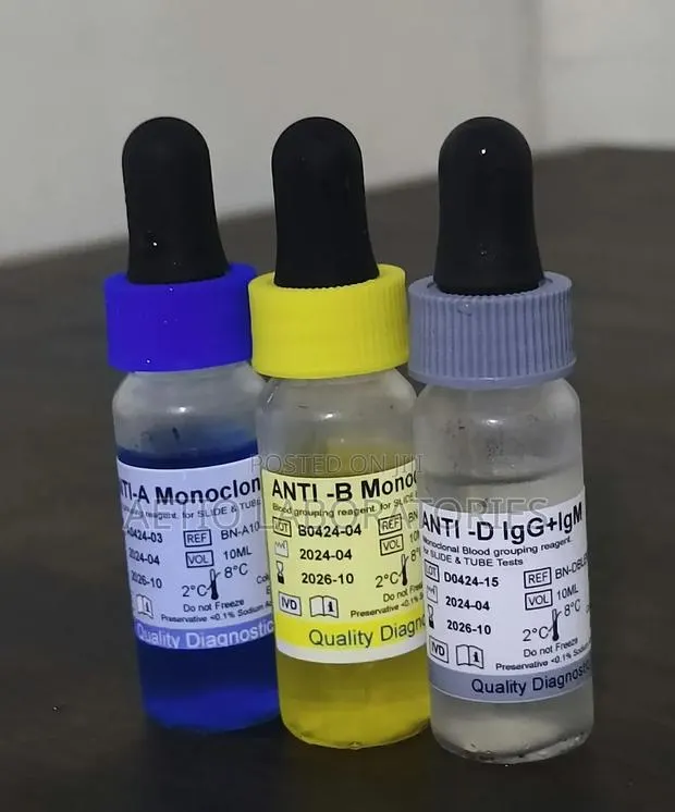 Blood Grouping Reagent Set (Anti - A, B D) · Photo 1