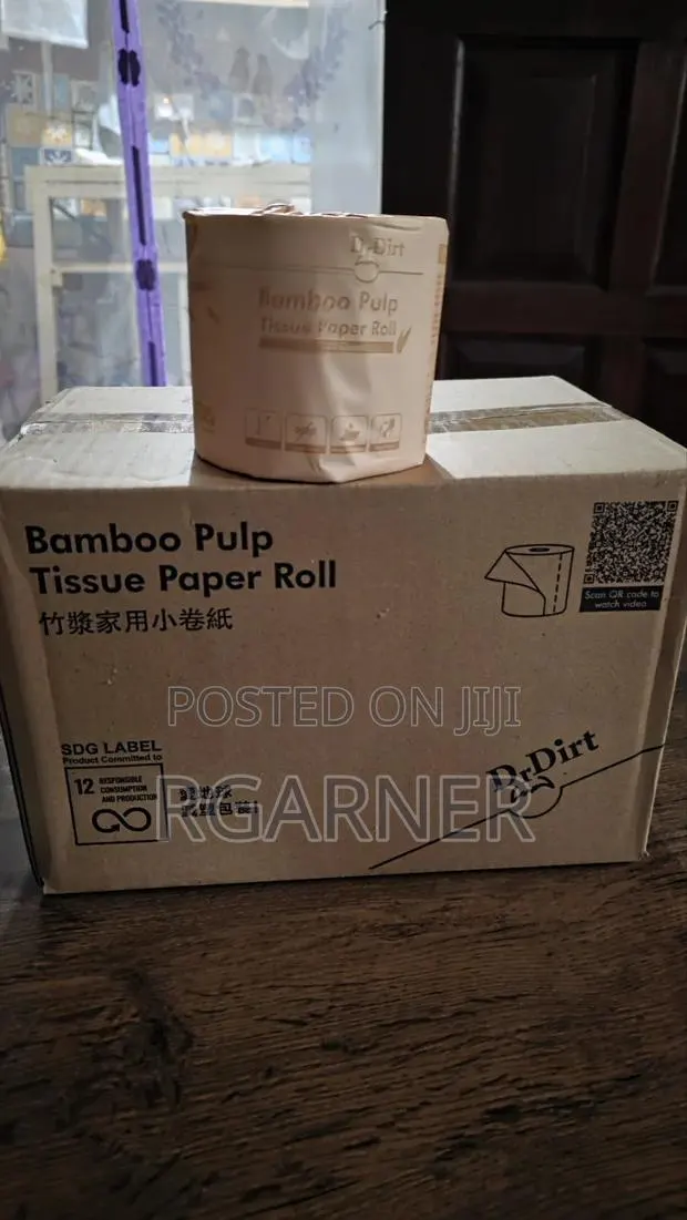 3ply Unbleached 100% Virgin Organic Bamboo Tissue Brown Toilet Paper · Photo 1