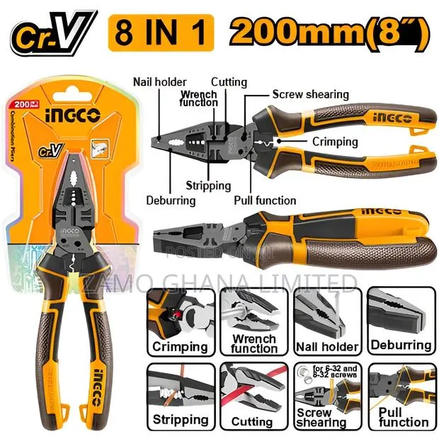 8-in-1 Multi-Function Combination Pliers - Hmfcp28200 · Photo 1