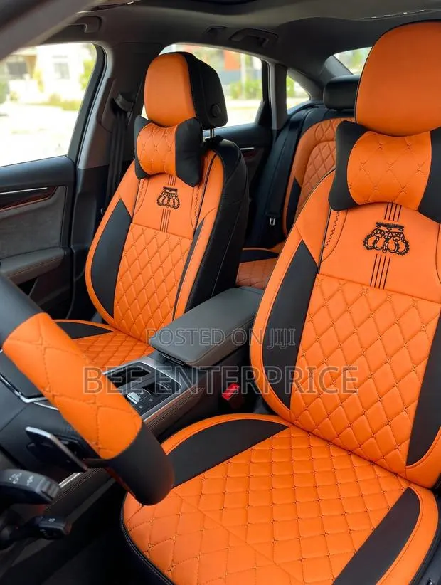Orange and Black Full Seat Cover · Photo 1