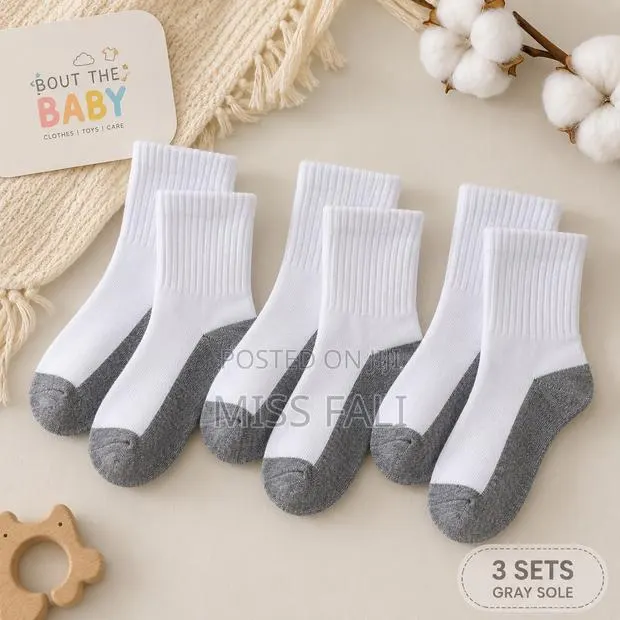 Ribbed Baby Socks(3pair Set). 1-3years and 3-6years. · Photo 1