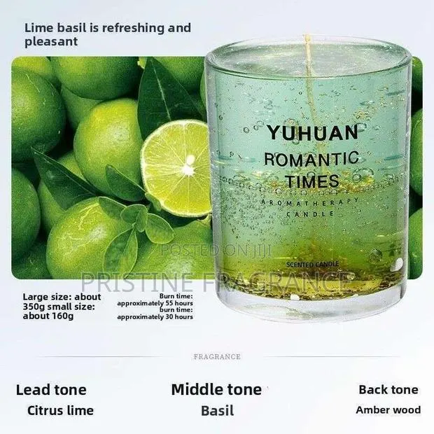 Lime Basil Aromatherapy Gel Candle · Photo 1
