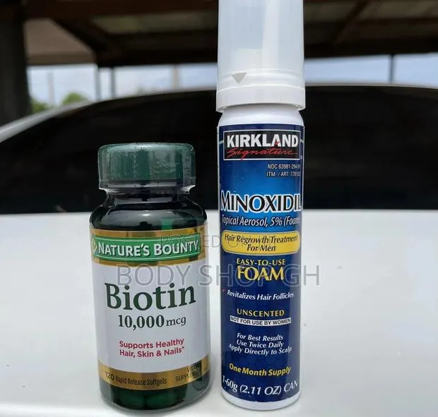 Kirkland Minoxidil Foam + Biotin (Nature’S Bounty ) Package · Photo 1