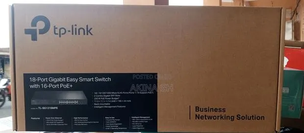 Tp-Link 16 Port Poe Gigabit Easy Smart Switch With 2 SFP Tl-Sg1218mpe · Photo 1