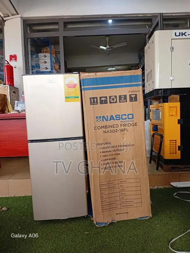 Nasco 136L Bottom Freezer Refrigerator With Lock Key – Silver136L · Photo 1