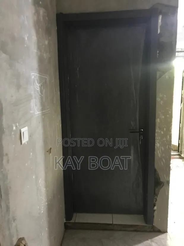 An Installed Grey Interior Door · Photo 1
