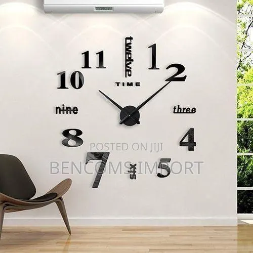 3D Wall Clock – Modern DIY Wall Clock for Living Room · Photo 1