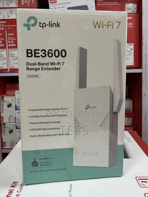 Tp-Link Wifi Extender Re235be Be3600 Dual-Band Wi-Fi 7 Wlan Repeater · Photo 1