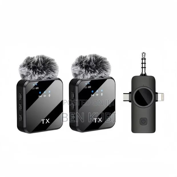 Wireless Lavalier Microphone Dual Clip for Al Phones · Photo 1