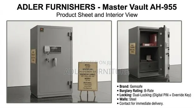 Heavy-Duty Advanced Commercial Digital Security Safe Vault - AH-955 · Photo 1