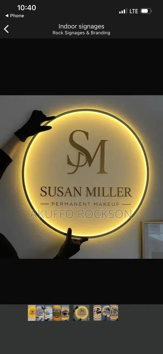 Round Shop Acrylic Sign · Photo 1