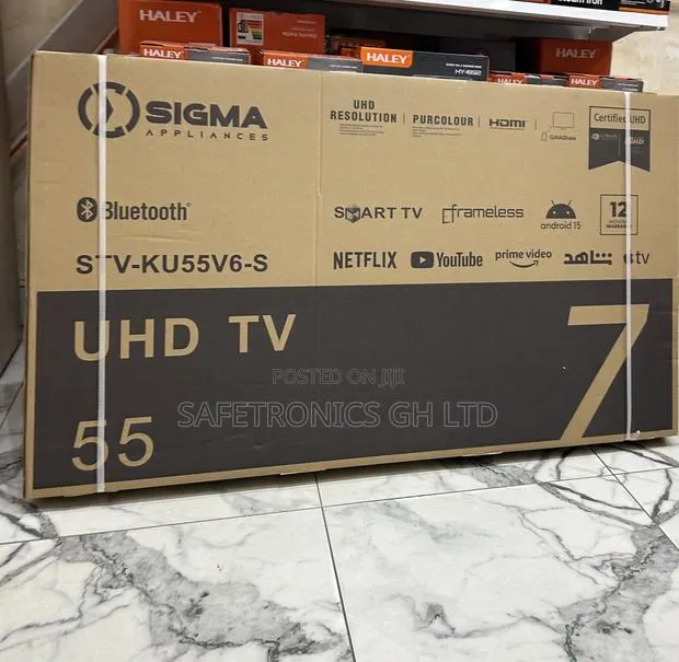 Original 55 Inch Led Uhd Ultra Sigma Sig-Ku55v6-S Frameless Tv · Photo 1