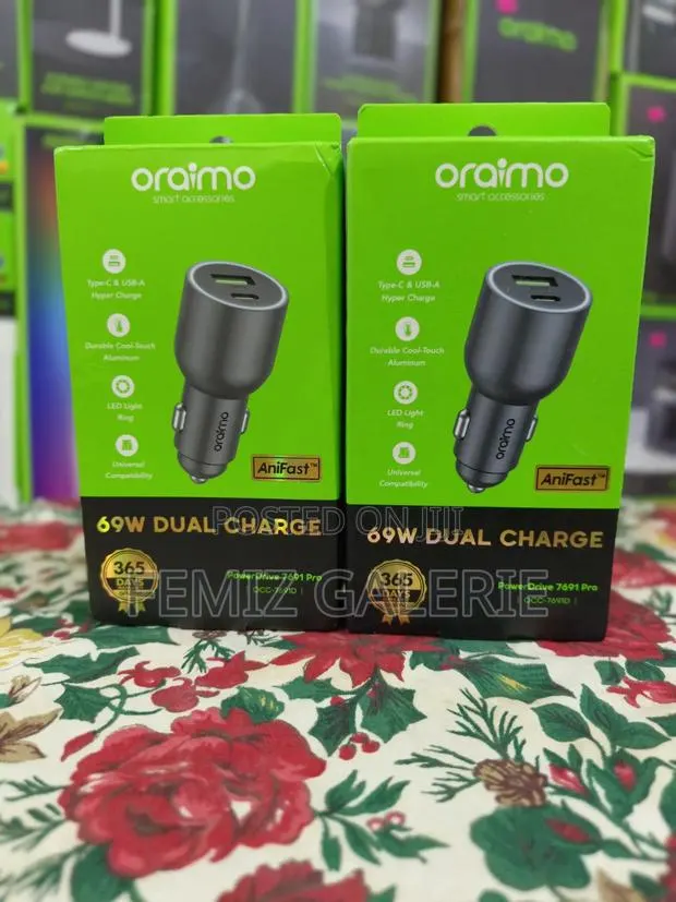 Oraimo PowerDrive Pro 69W Dual Super Fast Car Charger · Photo 1