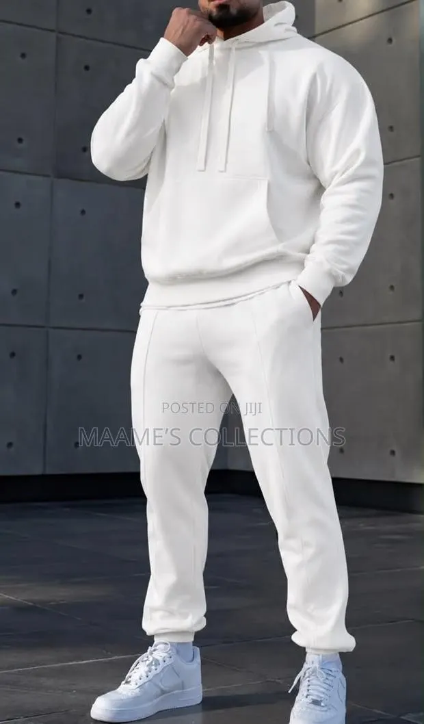 Men’s Plain Hoodie Top Down Set | Casual Tracksuit · Photo 1