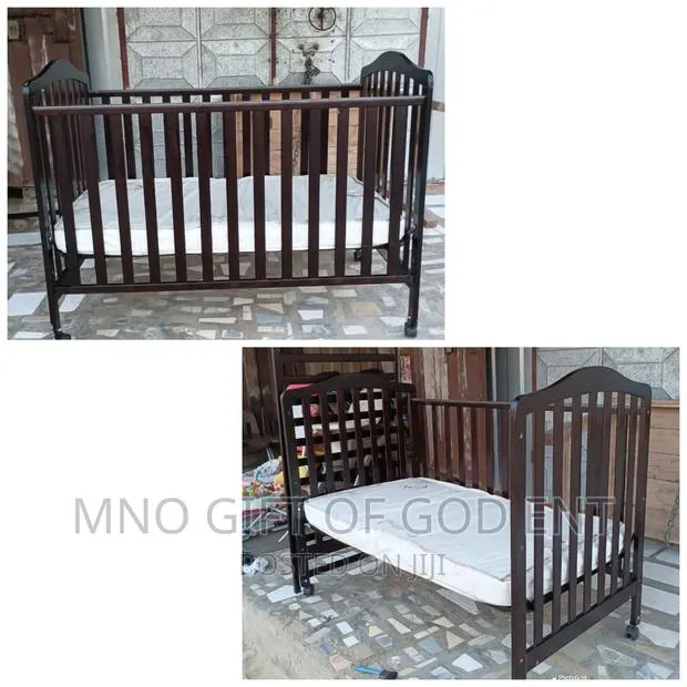 Wooden Cot With Mattress From U.S. · Photo 1