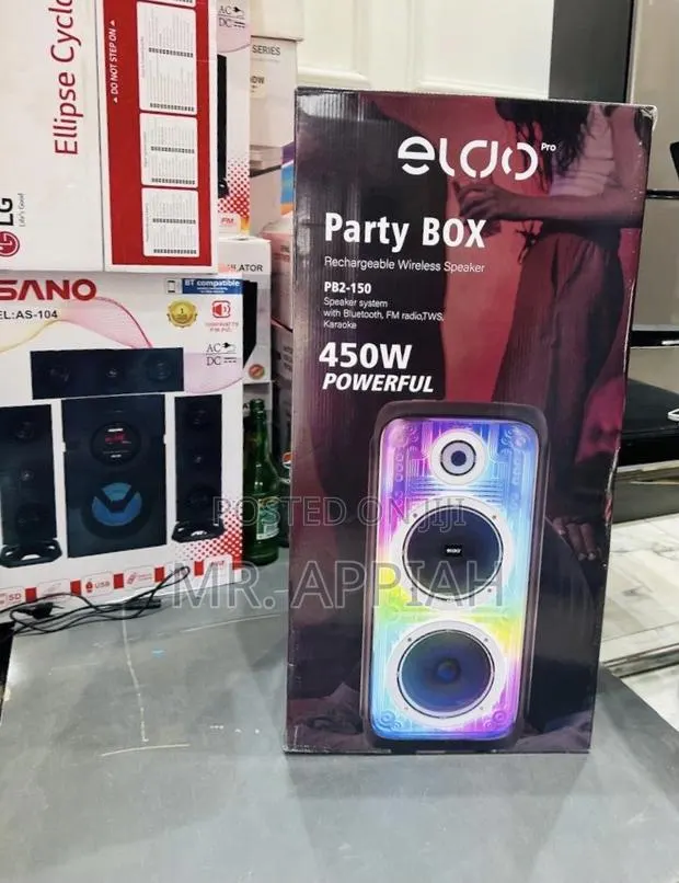 Order Adorable Eldo Pb2-150 Double 8" Party Box Speaker(Black)450w · Photo 1