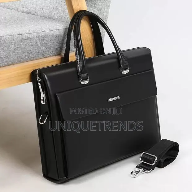 High Quality Leather Briefcase/Laptop Bag (Black) · Photo 1