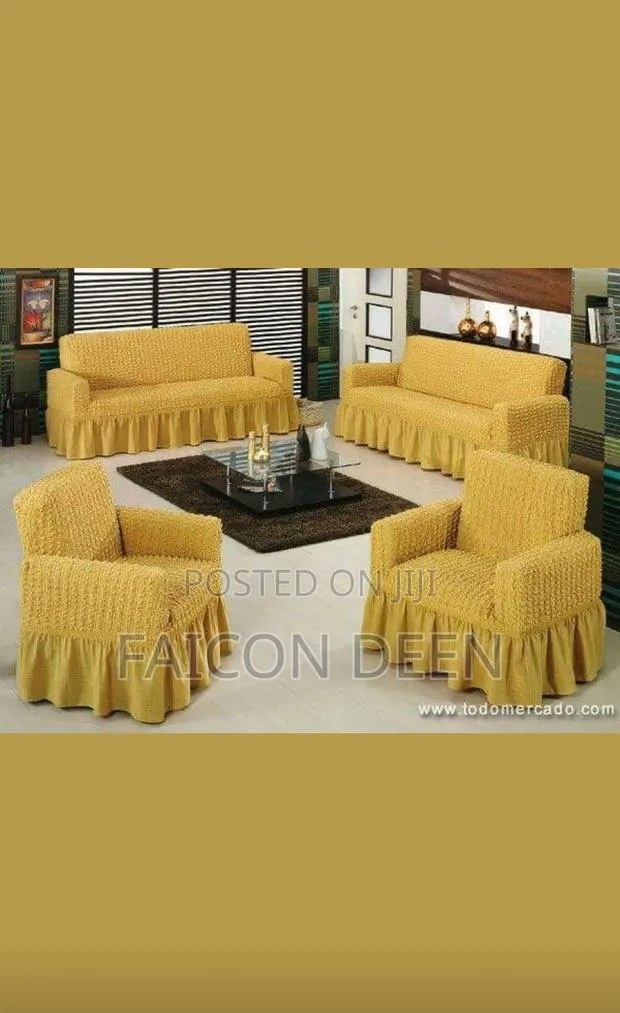 Luxurious Thick Cotton 4 PCS Sofa Skirt Covers(Only Sold as a Set) · Photo 1