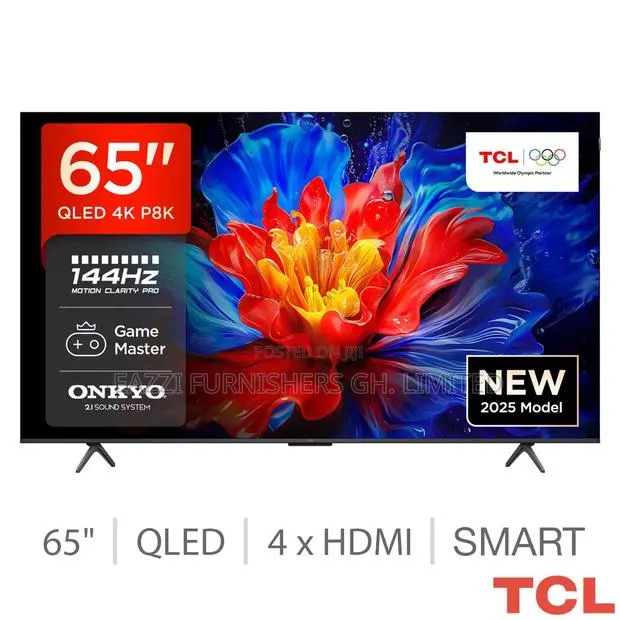 144 Hz - 288 Hz Perfect Gaming Tv TCL 65 Inches Smart Satellite Uhd