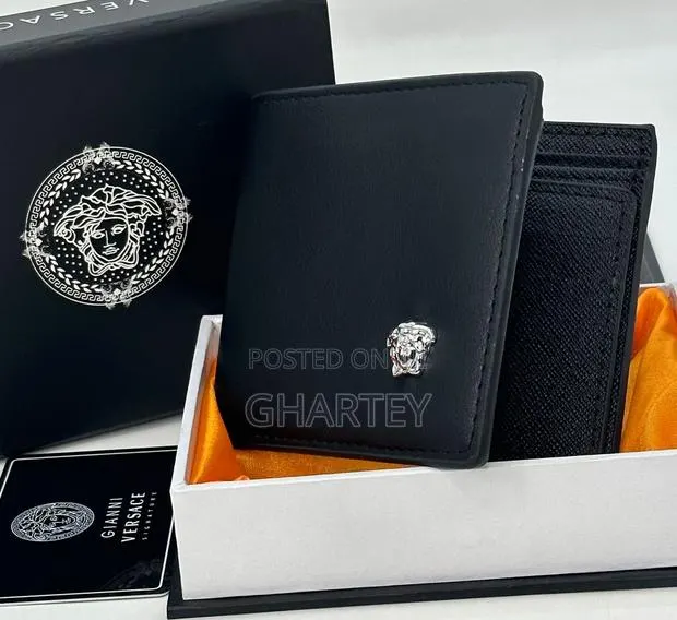 Versace Quality Leather Wallet Available in Black Coffee · Photo 1