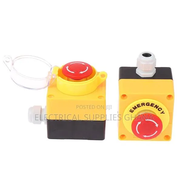 Emergency Stop Push Button With Protective Cover Ip65 Waterproof · Photo 1