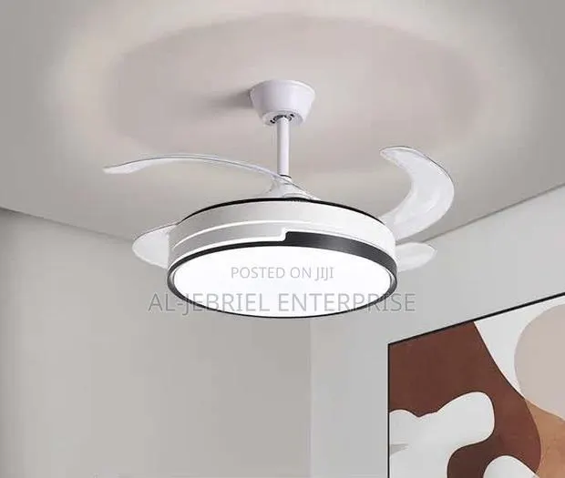 White Foldable Ceiling Fan · Photo 1