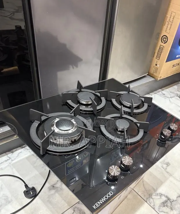 Sleek Design Kenwood 60cm Tempered 4 Gas Hob(Black) · Photo 1