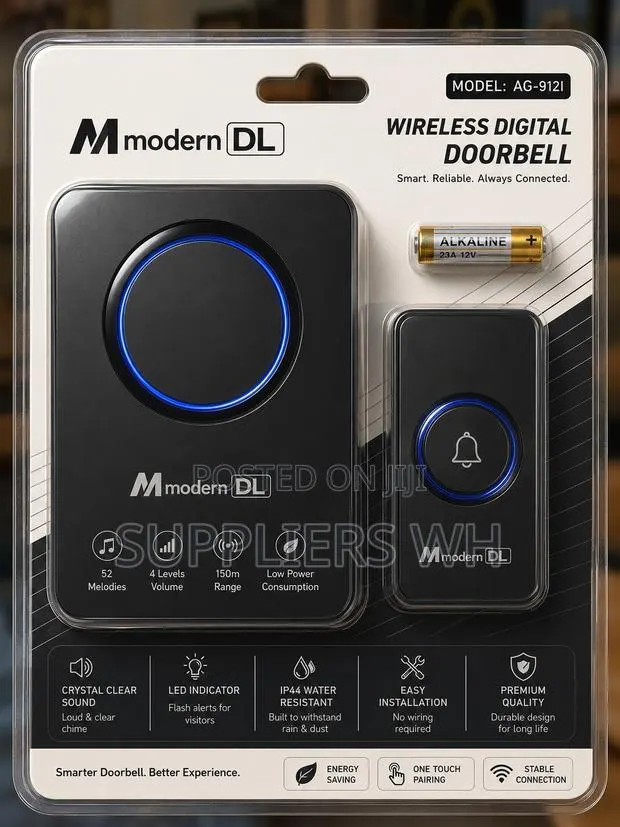 Wireless Doorbell Long Range Smart Door Chime Bell Multiple Ringtones · Photo 1