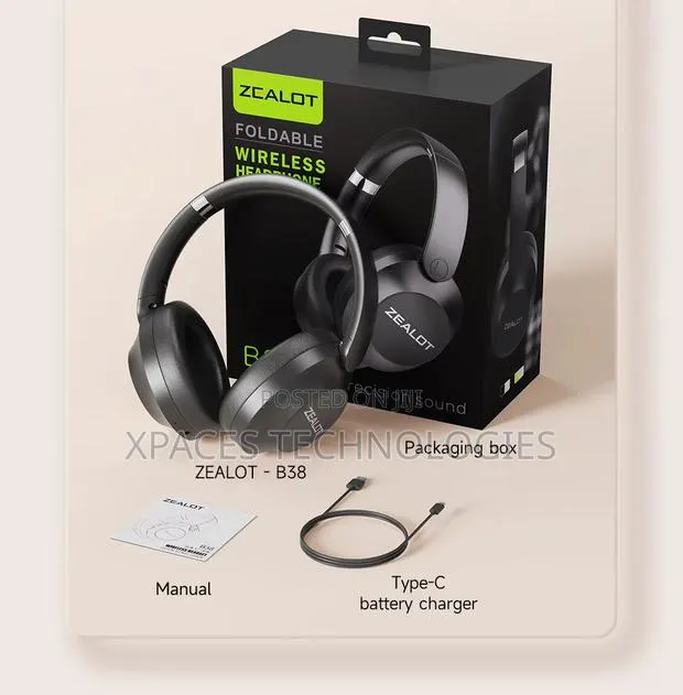 Zealot B38 Foldable Bluetooth Wireless Headphone With Ai Headset · Photo 1