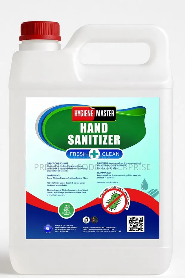Hand Sanitizer Gel, 5 Liter - Hygiene Master · Photo 1