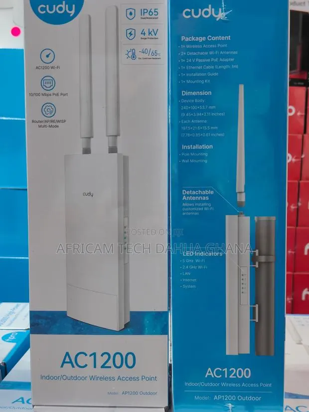 Cudy Outdoor Ac1200 Wi-Fi Access Poin · Photo 1