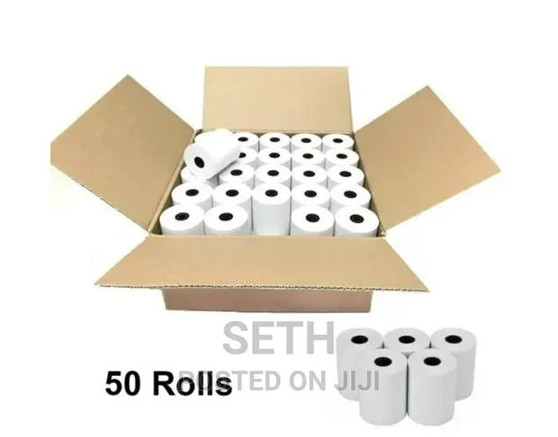 80x80mm Thermal Roll Paper for Receipt Printer 50pcs in Box · Photo 1