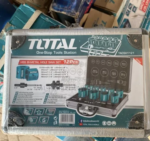 Total 12 Pieces Bi-Metal Hole Saw Set - TACSH1121 · Photo 1