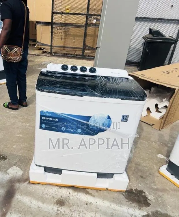 Super Classic Midea 12kg Twin Tub Washing Machine(Spin Dry) White · Photo 1