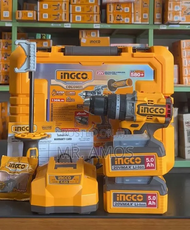 136Nm Cordless BL Impact Drill With 2 × 5.0Ah Batteries - CIDLI201368 · Photo 1