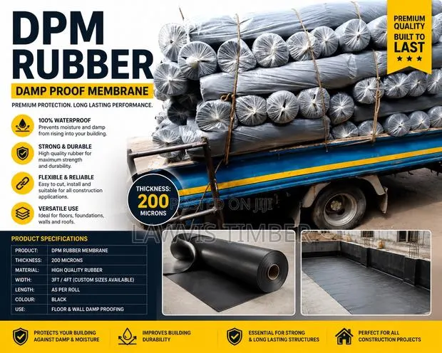 200 Microns DPM Rubber | Damp Proof Membrane Roll | LVD · Photo 1