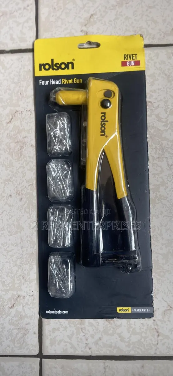 Rolson Four Head Rivet Gun With 60pc Rivets and Wrench · Photo 1