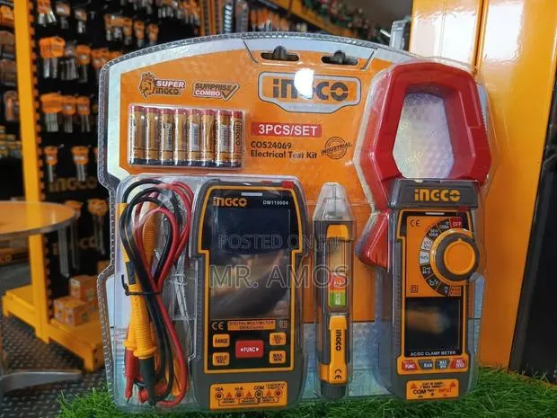 3PC AC/DC Clamp Meter, Multimeter,Voltage Detector Set - COS24069 · Photo 1