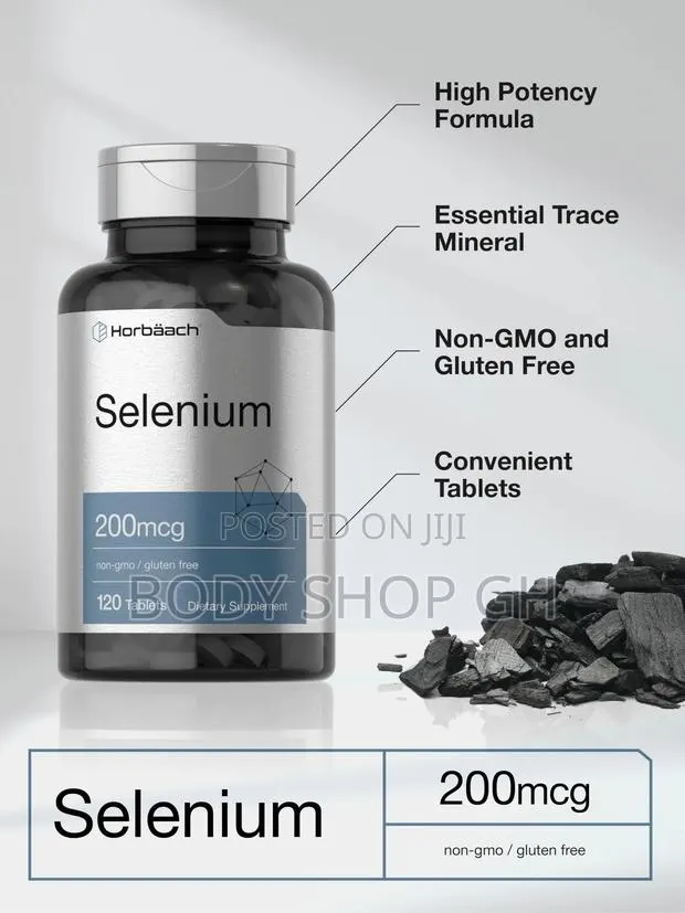 Horbäach Selenium Supplement for Women Men | 200mcg | 120 Tablets · Photo 1