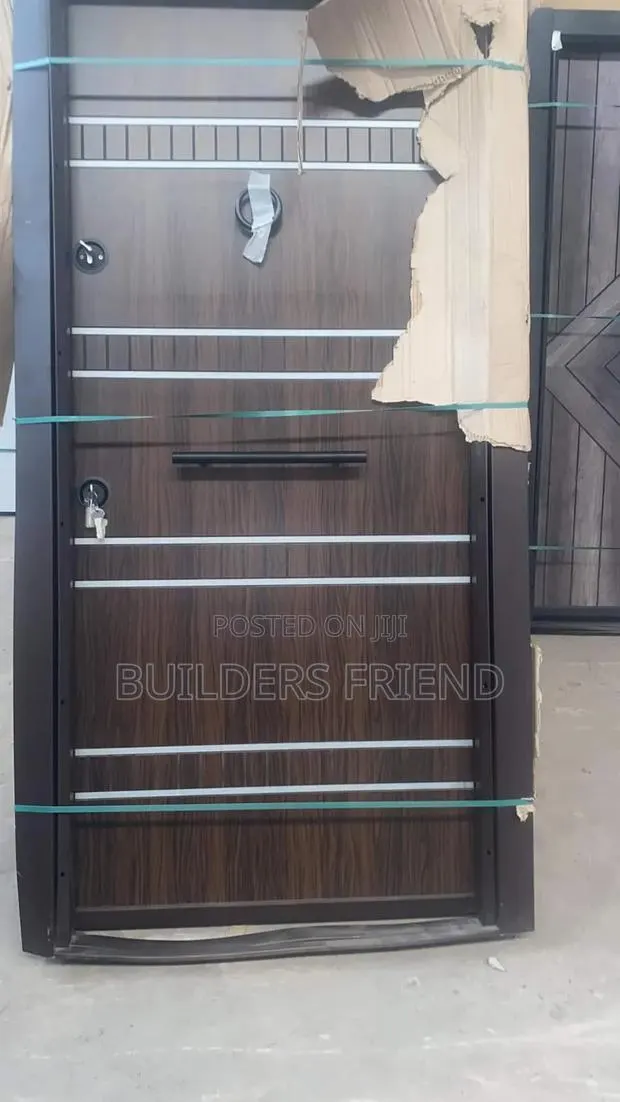 Brown Turkish Heavy Single Double Lock Security Door Set · Photo 1