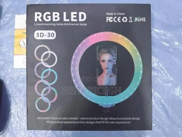 RGB Led Live Streaming Lamp 3d-30 · Photo 1