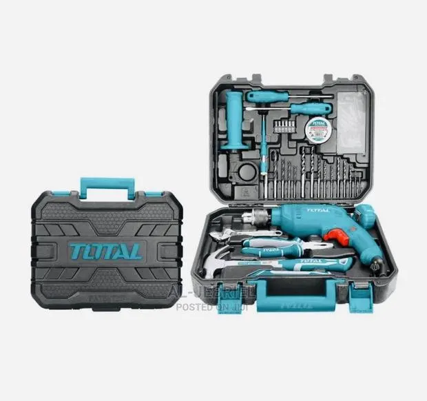 Total 115 Pieces Tool Set With 680W Hammer Impact Drill · Photo 1